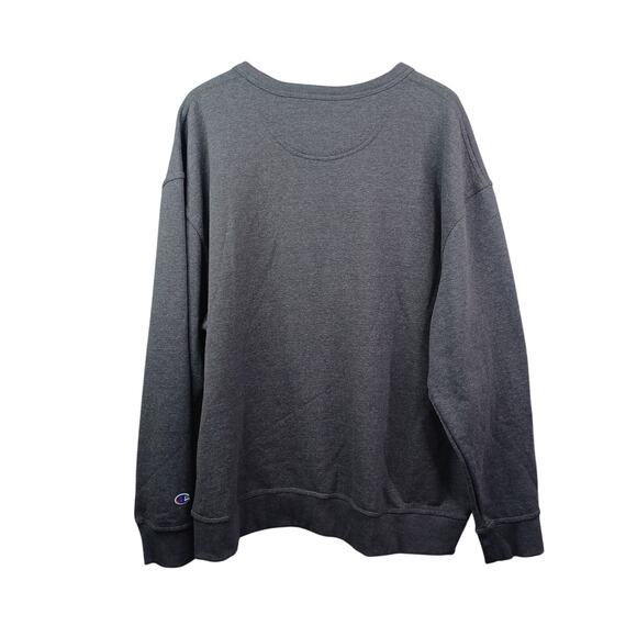 Champion Men Powerblend Graphic Script Logo Sweatshirt Size 2XL Gray Crew Y06794 - Picture 6 of 13